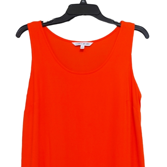 Elizabeth and Jane's Orange 3 Tiered Sleeveless Maxi Dress Women's Size Medium M - Picture 6 of 13